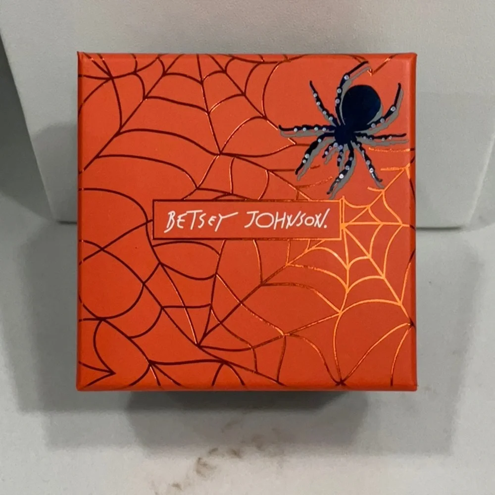 Betsey Johnson Halloween Jack-O-Lantern Bulldog Necklace and Earring Set NWT! - Picture 9 of 11